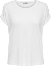 Onlmoster S/S O-Neck Top Jrs T-shirts & Tops Short-sleeved Hvit ONLY*Betinget Tilbud