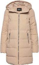 Onldolly Long Puffer Coat Cc Otw Fôret Kåpe Hvit ONLY*Betinget Tilbud