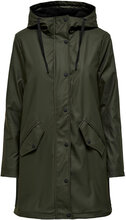Onlsally Raincoat Otw Outerwear Rainwear Rain Coats Grønn ONLY*Betinget Tilbud