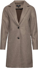 Onlcarrie Bonded Coat Otw Noos Outerwear Coats Winter Coats Beige ONLY