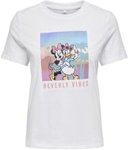 Onldisney Life Minnie Reg S/S Topbox Jrs Tops T-shirts & Tops Short-sleeved White ONLY