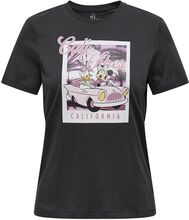 Onldisney Life Minnie Reg S/S Topbox Jrs Tops T-shirts & Tops Short-sleeved Black ONLY