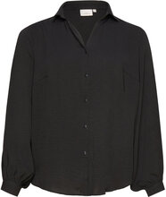 Carayo Jackie Ls Shirt Wvn Tops Shirts Long-sleeved Black ONLY Carmakoma