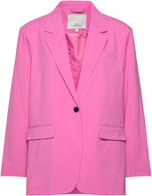 Cardamie L/S Pinst Slit Ovs Blazer Tlr Blazers Single Breasted Blazers Pink ONLY Carmakoma