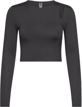 Onpemily Ls On Crop Train Top Sport Crop Tops Long-sleeved Crop Tops Black Only Play