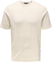 Onswyler Life Reg 14 Ss Knit Tops T-Kortærmet Skjorte White ONLY & SONS