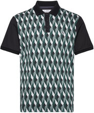 Jqrd Frnt Polo Diamo Tops Knitwear Short Sleeve Knitted Polos Green Original Penguin