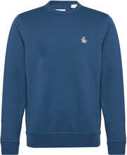 L/S Sticker Pete Fle Tops Sweatshirts & Hoodies Sweatshirts Blue Original Penguin