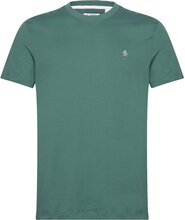 S/S Embroidered Logo Tops T-Kortærmet Skjorte Green Original Penguin
