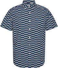 Ss Eco Aop Geo Tops Shirts Short-sleeved Blue Original Penguin