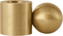 Palloa Solid Brass Candleholder - Low Home Decoration Candlesticks & Lanterns Candlesticks Gold OYOY Living Design