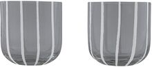 Mizu Glass - Pack Of 2 Home Tableware Glass Drinking Glass Grey OYOY Living Design