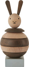 Wooden Stacking Rabbit Home Kids Decor Decoration Accessories-details Multi/patterned OYOY MINI