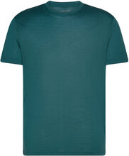 Wool/Tencel Short Sleve Top T-shirts Short-sleeved Marineblå Panos Emporio*Betinget Tilbud