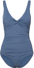 Simi Solid Swimsuit Recycled Badedragt Badetøj Blue Panos Emporio