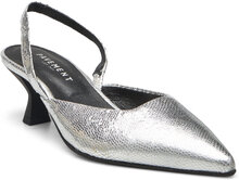 Kaila Glam Shoes Heels Pumps Sling Backs Silver Pavement