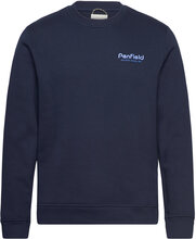 Penfield Sunset Mountain Back Graphic Crew Neck Sweat Tops Sweatshirts & Hoodies Sweatshirts Navy Penfield