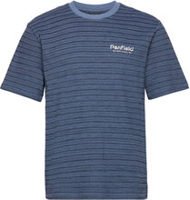 Textured Stripe T-Shirt Tops T-Kortærmet Skjorte Navy Penfield