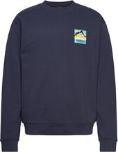 Geo Back Print Sweatshirt Sweat-shirt Genser Marineblå Penfield*Betinget Tilbud