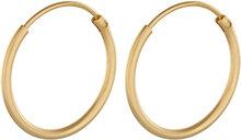 Micro Plain Hoops 15 Mm Accessories Jewellery Earrings Hoops Gold Pernille Corydon