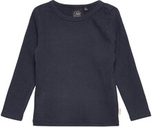 T-Shirt Long-Sleeve T-shirts Long-sleeved T-shirts Marineblå Petit By Sofie Schnoor*Betinget Tilbud