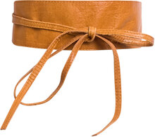 Pcvibs Leather Tie Waist Belt Noos Bälte Brown Pieces