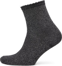 Pcsebby Glitter Long 1 Pack Socks Noos Lingerie Socks Regular Socks Svart Pieces*Betinget Tilbud