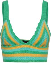 Pcbeddy Knit Bralette Bc Sww Tops Crop Tops Sleeveless Crop Tops Green Pieces