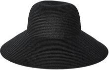 Pcbonito Straw Hat Sww Accessories Headwear Straw Hats Black Pieces