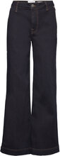 Pd-Gilly French Jeans Wash Power Cr Bottoms Jeans Wide Blue Pieszak