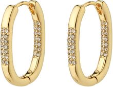 Star Recycled Hoops Accessories Jewellery Earrings Hoops Gold Pilgrim