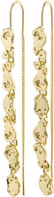 Thankful Long Chain Earrings Gold-Plated Ørestickere Smykker Gold Pilgrim