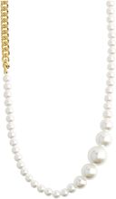 Beat Pearl Necklace Accessories Jewellery Necklaces Pearl Necklaces Gold Pilgrim