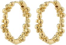 Solidarity Recycled Medium Bubbles Hoop Earrings Gold-Plated Accessories Jewellery Earrings Hoops Gold Pilgrim