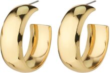 Naia Recycled Mega Chunky Hoops Accessories Jewellery Earrings Hoops Gold Pilgrim