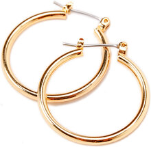 Layla Recycled Medium Hoop Earrings Gold-Plated Accessories Jewellery Earrings Hoops Gold Pilgrim