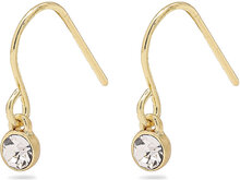 Lucia Recycled Crystal Earrings Gold-Plated Ørestickere Smykker Gold Pilgrim