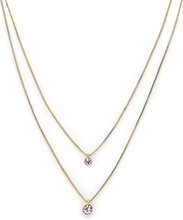 Lucia Recycled 2-In-1 Crystal Necklace Gold-Plated Accessories Jewellery Necklaces Dainty Necklaces Gold Pilgrim