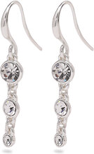 Lucia Recycled Crystal Earrings Silver-Plated Örhänge Smycken Silver Pilgrim