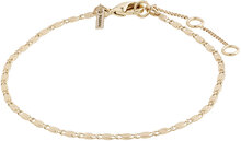 Parisa Recycled Flat Link Chain Bracelet Gold-Plated Accessories Jewellery Bracelets Chain Bracelets Gold Pilgrim
