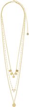 Carol Layered Necklace 3-In-1 Gold-Plated Accessories Jewellery Necklaces Statement Necklaces Gold Pilgrim