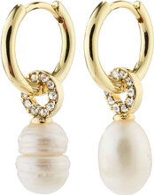 Baker Freshwater Pearl Earrings Gold-Plated Ørestickere Smykker Multi/patterned Pilgrim