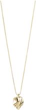 Em Wavy Pendant Necklace Gold-Plated Accessories Jewellery Necklaces Dainty Necklaces Gold Pilgrim