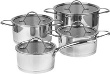 Grydesæt Med Glaslåg Mosel Home Kitchen Pots & Pans Saucepan Sets Silver Pillivuyt Gourmet