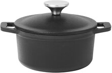 Gryde Garonne Mini 0,7 Liter Støbejern Home Kitchen Pots & Pans Casserole Dishes Black Pillivuyt Gourmet