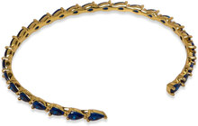 Carissa Chrystal Bangle Golden Blue Accessories Jewellery Bracelets Bangles Blå Pipol's Bazaar*Betinget Tilbud