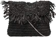 Cultura Straw Clutch Black Bags Clutches Black Pipol's Bazaar