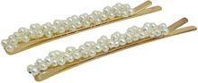 Fiora Pearl Pins Gold 2Pcs Accessories Hair Accessories Hair Pins White Pipol's Bazaar