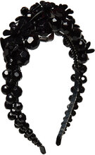 Chrystal Headband Black Flower Accessories Hair Accessories Hair Band Svart Pipol's Bazaar*Betinget Tilbud