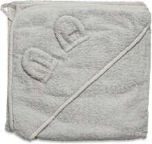 Organic Hooded Towel Home Bath Time Towels & Cloths Towels Grå Pippi*Betinget Tilbud